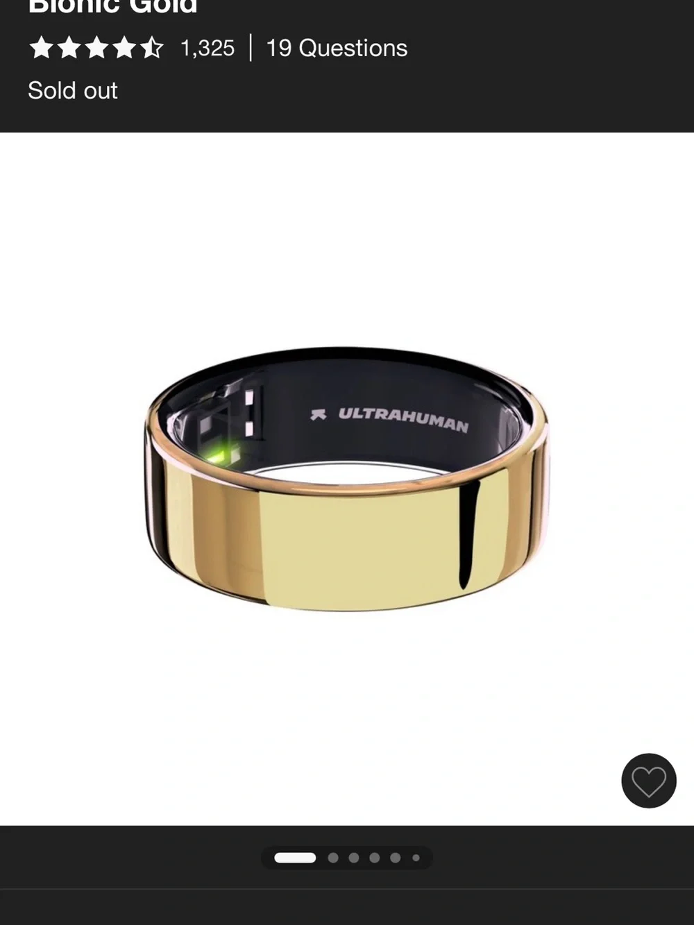 Ultrahuman Smart Ring in Gold